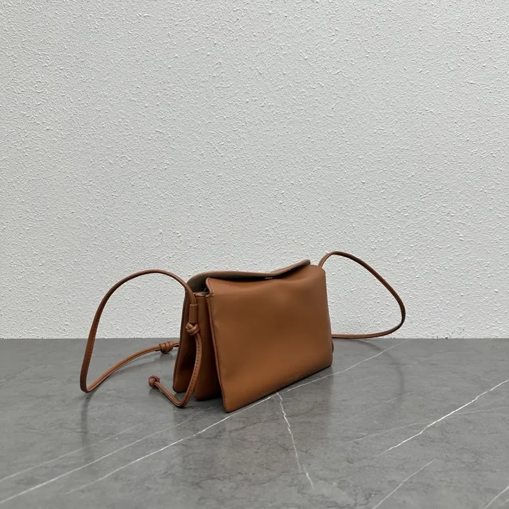 Celine Trio Flap In Smooth Lambskin for Women in Brown Celine Trio Flap In Smooth Lambskin for Women in Brown