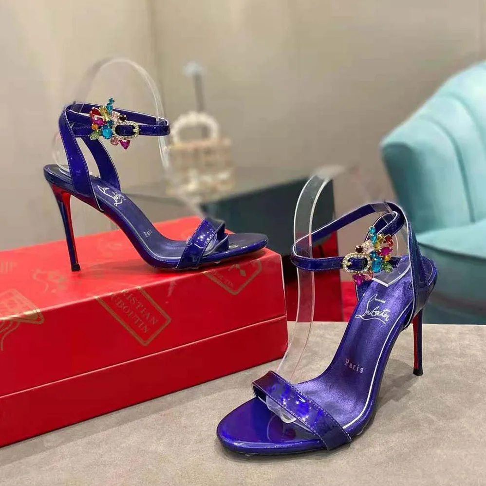 Christian Louboutin Goldie Joli 100 mm Heel Height for Women in Purple Christian Louboutin Goldie Joli 100 mm Heel Height for Women in Purple