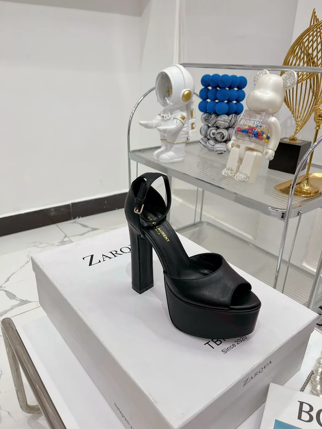 Saint Laurent Jodie Platform Sandals In Smooth Black Saint Laurent Jodie Platform Sandals In Smooth Black