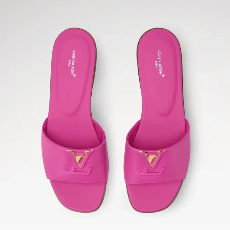 Louis Vuitton LV Mare Flat Mules Fuchsia 1AK1V1 Louis Vuitton LV Mare Flat Mules Fuchsia 1AK1V1