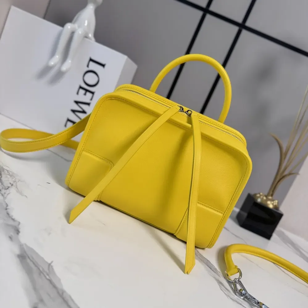 Loewe Small Amazona 180 Bag in Soft Calfskin for Women in Daisy Yellow