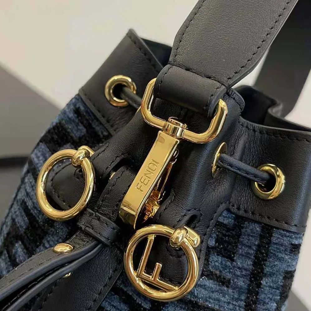 Fendi Mon Tresor Blue Tapestry Fabric Mini for Women in Bag Fendi Mon Tresor Blue Tapestry Fabric Mini for Women in Bag