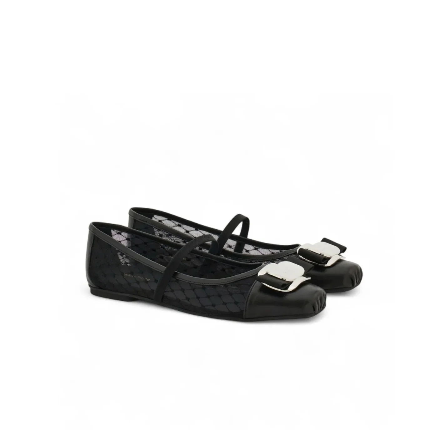 Ferragamo Vara Ballet Flats Black 01J853 Ferragamo Vara Ballet Flats Black 01J853