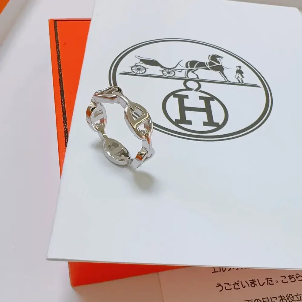 Hermes Chaine D Ancre Enchainee Ring Small Model for Women Hermes Chaine D Ancre Enchainee Ring Small Model for Women