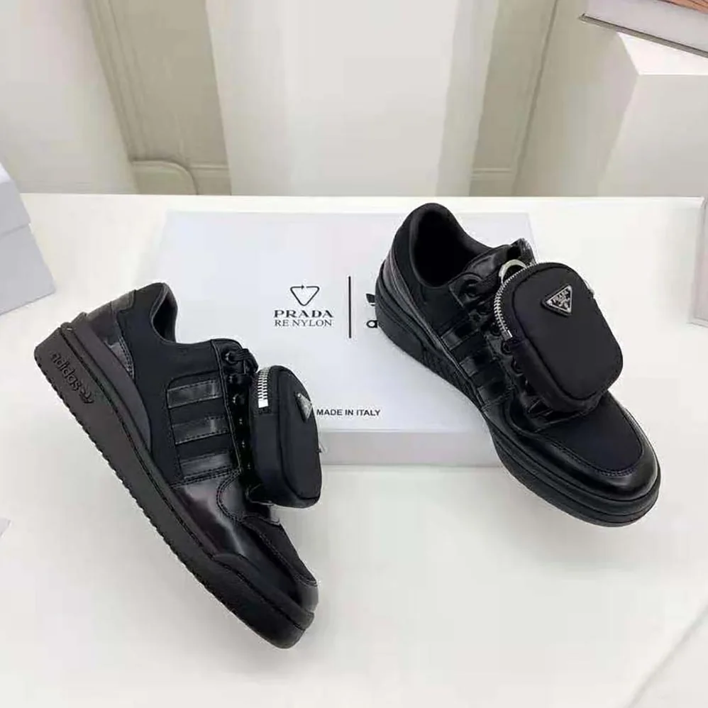 Prada Adidas for Prada Re-Nylon Forum Sneakers for Women in Black Prada Adidas for Prada Re-Nylon Forum Sneakers for Women in Black