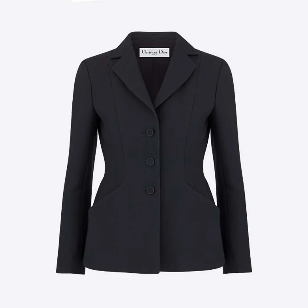 Dior 30 Montaigne Bar Jacke Black Single for Women in Breasted Wool and Silk Dior 30 Montaigne Bar Jacke Black Single for Women in Breasted Wool and Silk