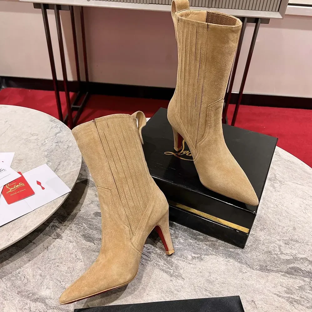 Christian Louboutin Santigag 85 mm Low Boots Veau Velours for Women