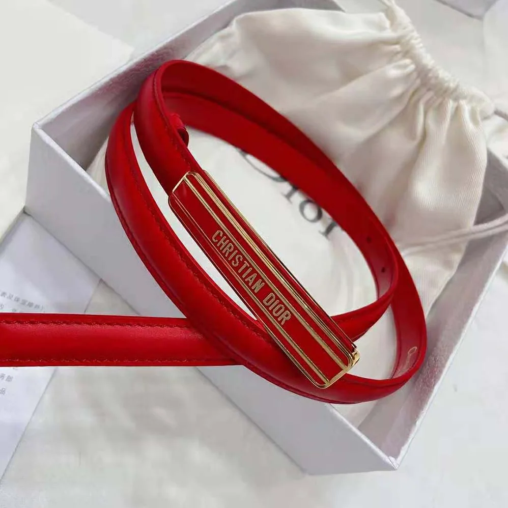 Dior Dior-id Belt Raspberry Smooth Calfskin 15 MM for Women Dior Dior-id Belt Raspberry Smooth Calfskin 15 MM for Women