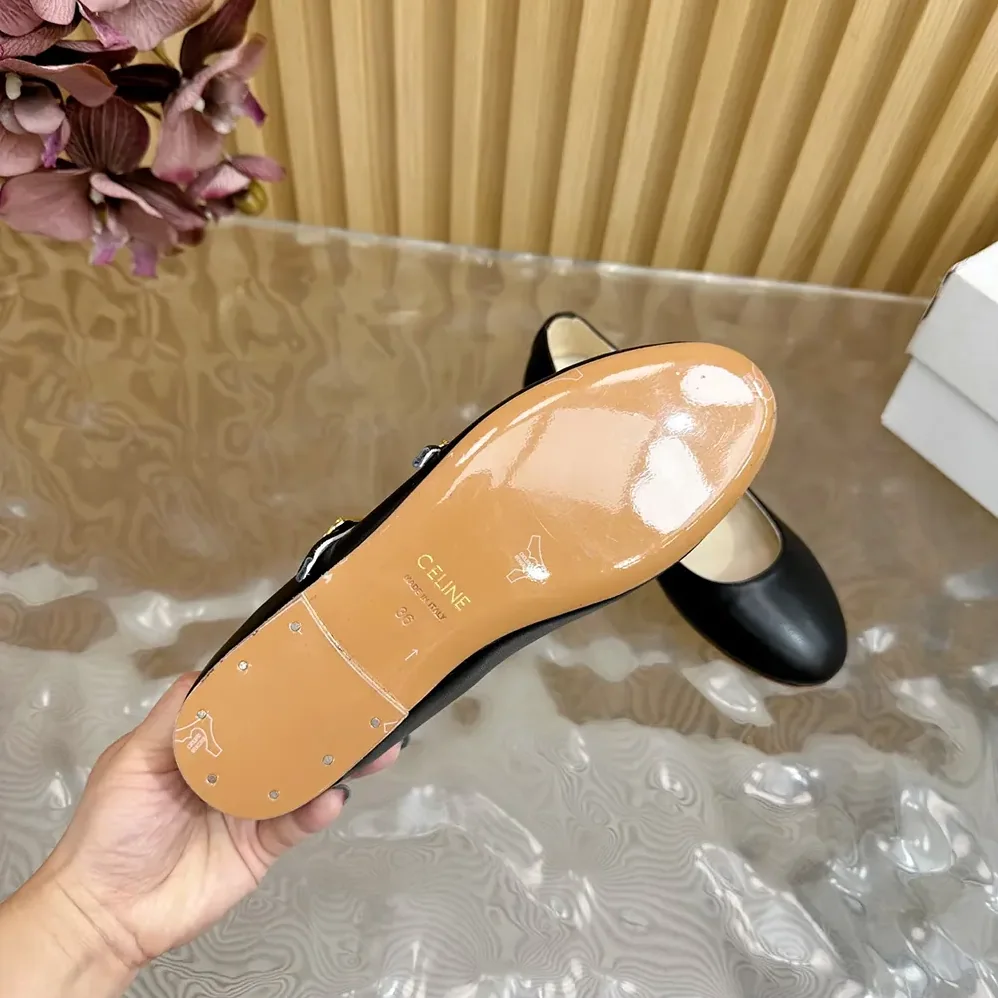 Celine Les Ballerines Celine Double Strap in Lambskin for Women