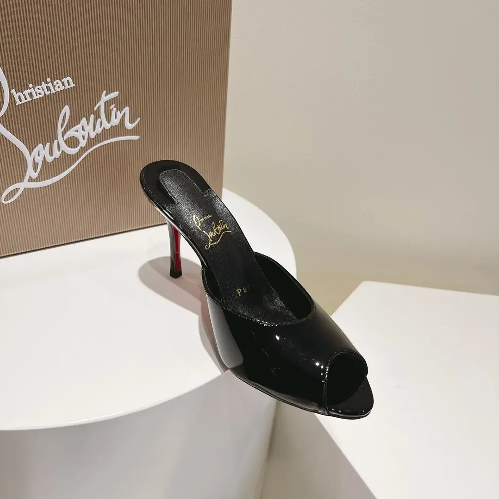 Christian Louboutin Me Dolly 100 mm Mules Patent Calf for Women in Black