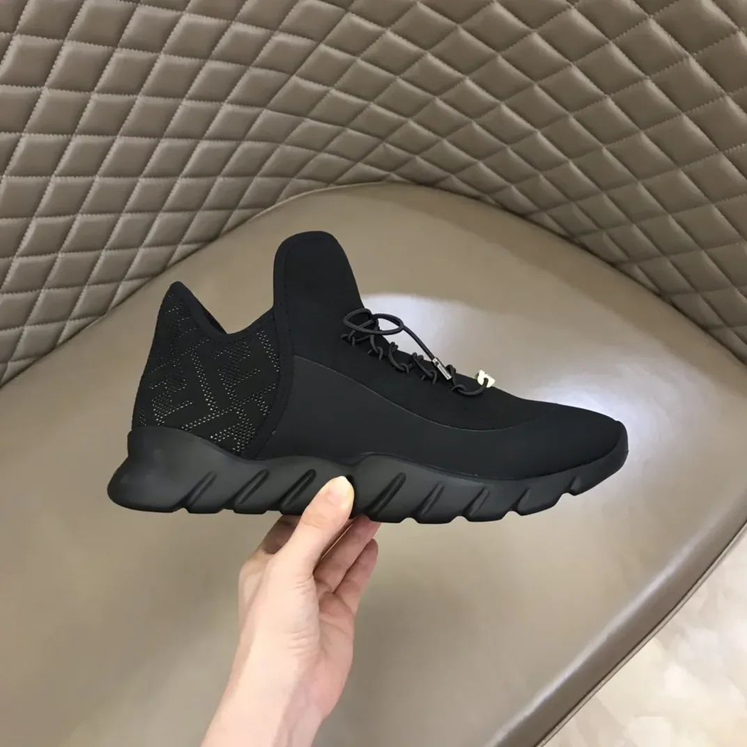 Fendi FD Technical Mesh High in Tops Sneakers Black Fendi FD Technical Mesh High in Tops Sneakers Black