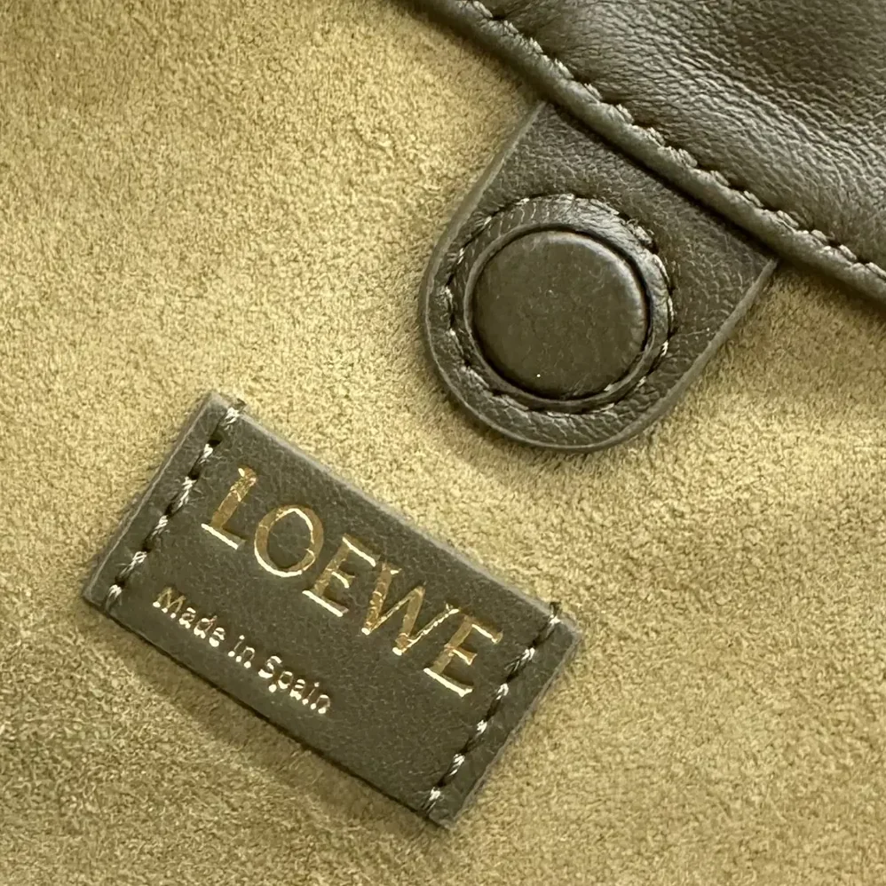 Loewe Mini Flamenco Purse Bag in Mellow Nappa Lambskin for Unisex in Dark Khaki Green Loewe Mini Flamenco Purse Bag in Mellow Nappa Lambskin for Unisex in Dark Khaki Green
