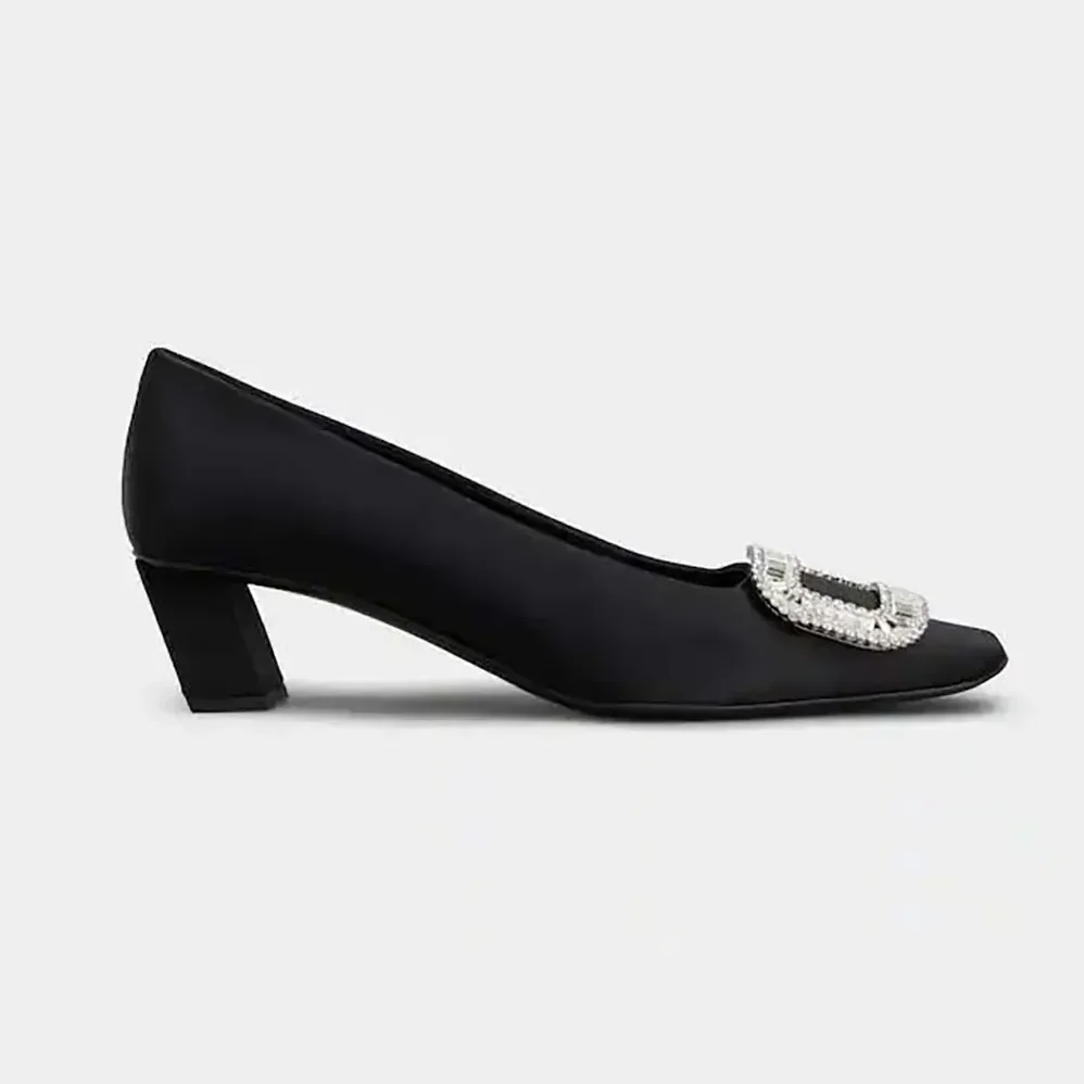Roger Vivier Belle Vivier Pumps in Satin for Women in Black