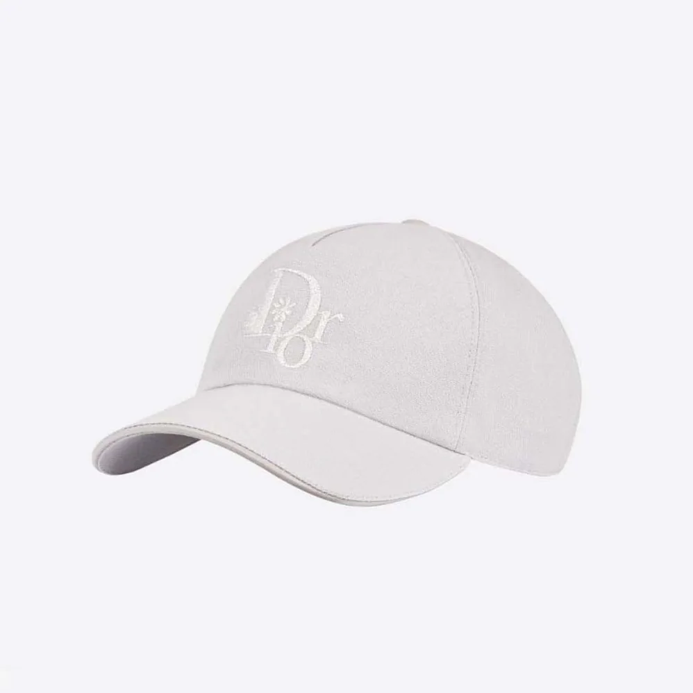 Dior by Erl Baseball Cap White Cotton Canvas for Unisex Dior by Erl Baseball Cap White Cotton Canvas for Unisex