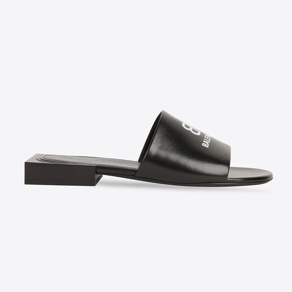 Balenciaga Box Sandal in Black and White Soft Nappa Sheepskin for Women Balenciaga Box Sandal in Black and White Soft Nappa Sheepskin for Women