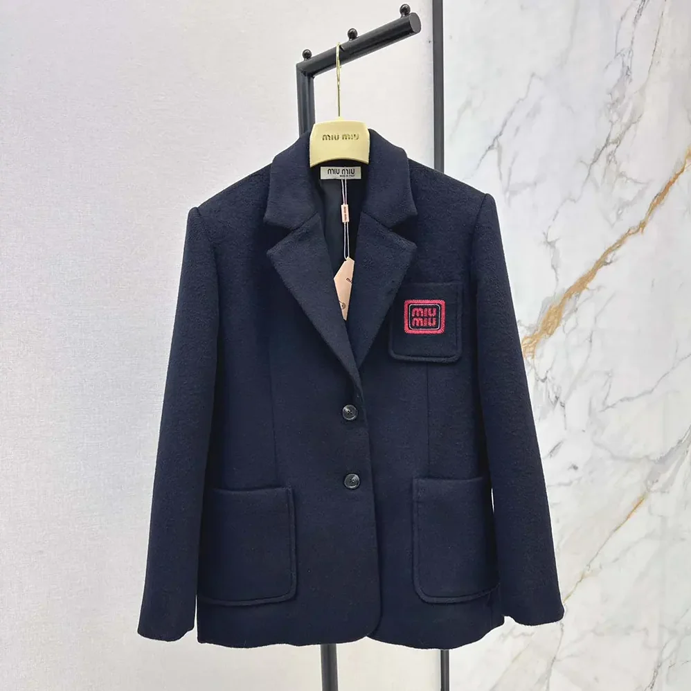 Miu Miu Single for Women in breasted Velour Jacket