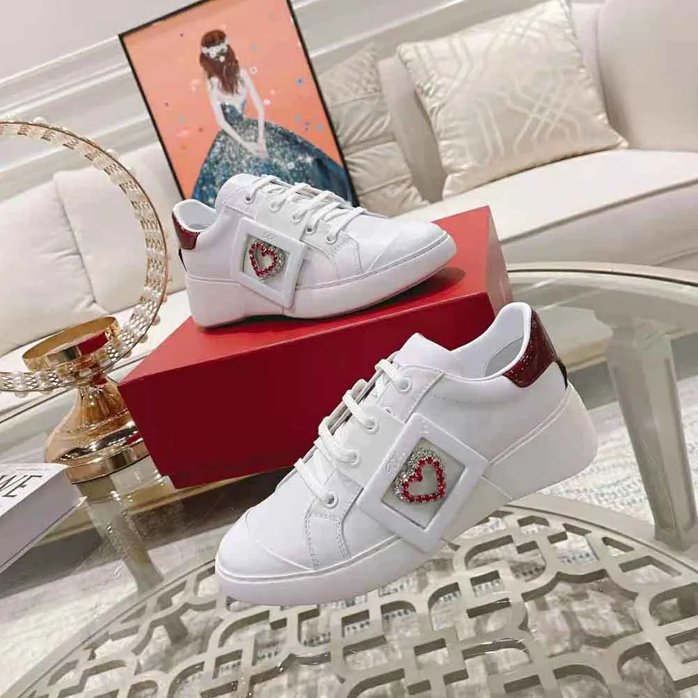 Roger Vivier Viv Skate Love Buckle Sneakers in Patent Leather for Women Roger Vivier Viv Skate Love Buckle Sneakers in Patent Leather for Women