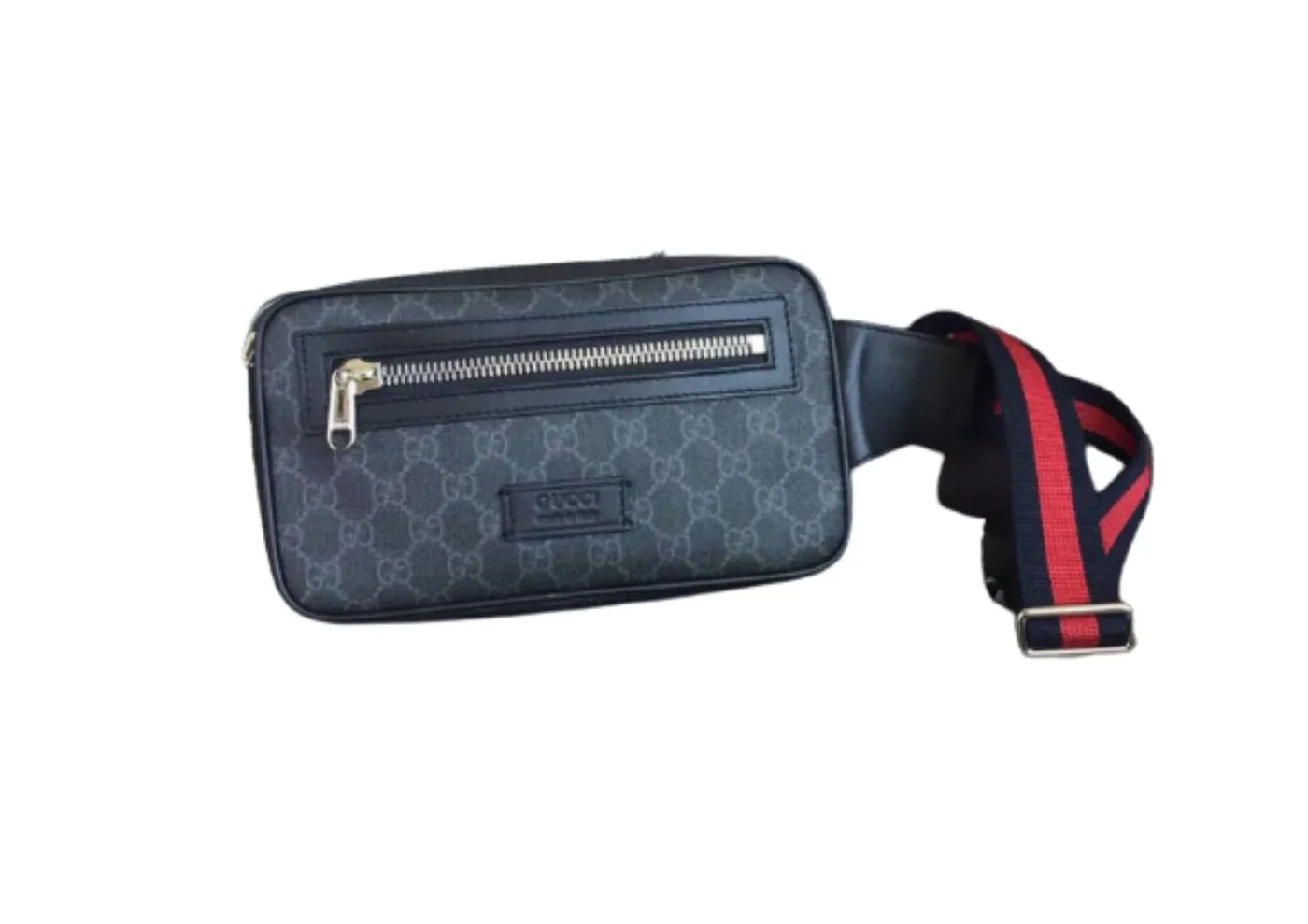 Gucci GG Black Belt Bag Black/Grey Soft GG Supreme Crafted / Gucci GG Black Belt Bag Black/Grey Soft GG Supreme Crafted /