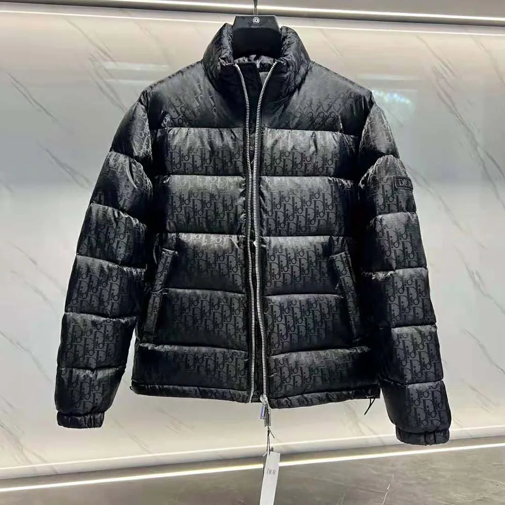 Dior Oblique Down Jacket Black Technical Jacquard for Men Dior Oblique Down Jacket Black Technical Jacquard for Men