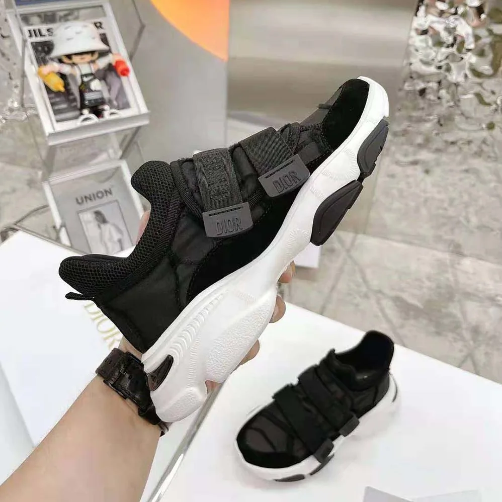 Dior D-Wander Sneaker Black Camouflage Technical Fabric for Women