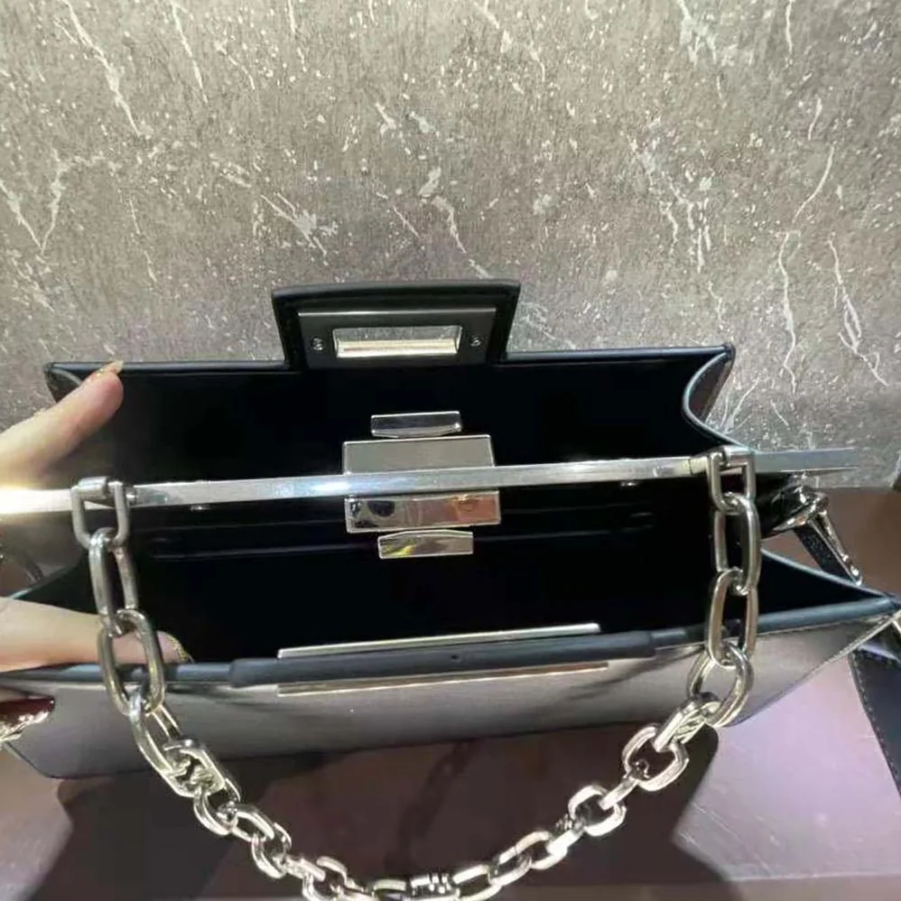 Fendi Peekaboo Cut Medium Black Leather Bag for Women Fendi Peekaboo Cut Medium Black Leather Bag for Women