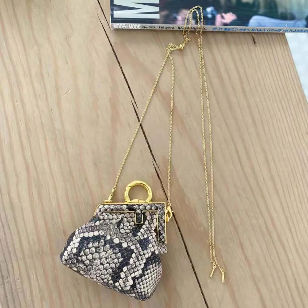 Fendi Nano Fendi First Charm Brown Elaphe Charm for Women Fendi Nano Fendi First Charm Brown Elaphe Charm for Women