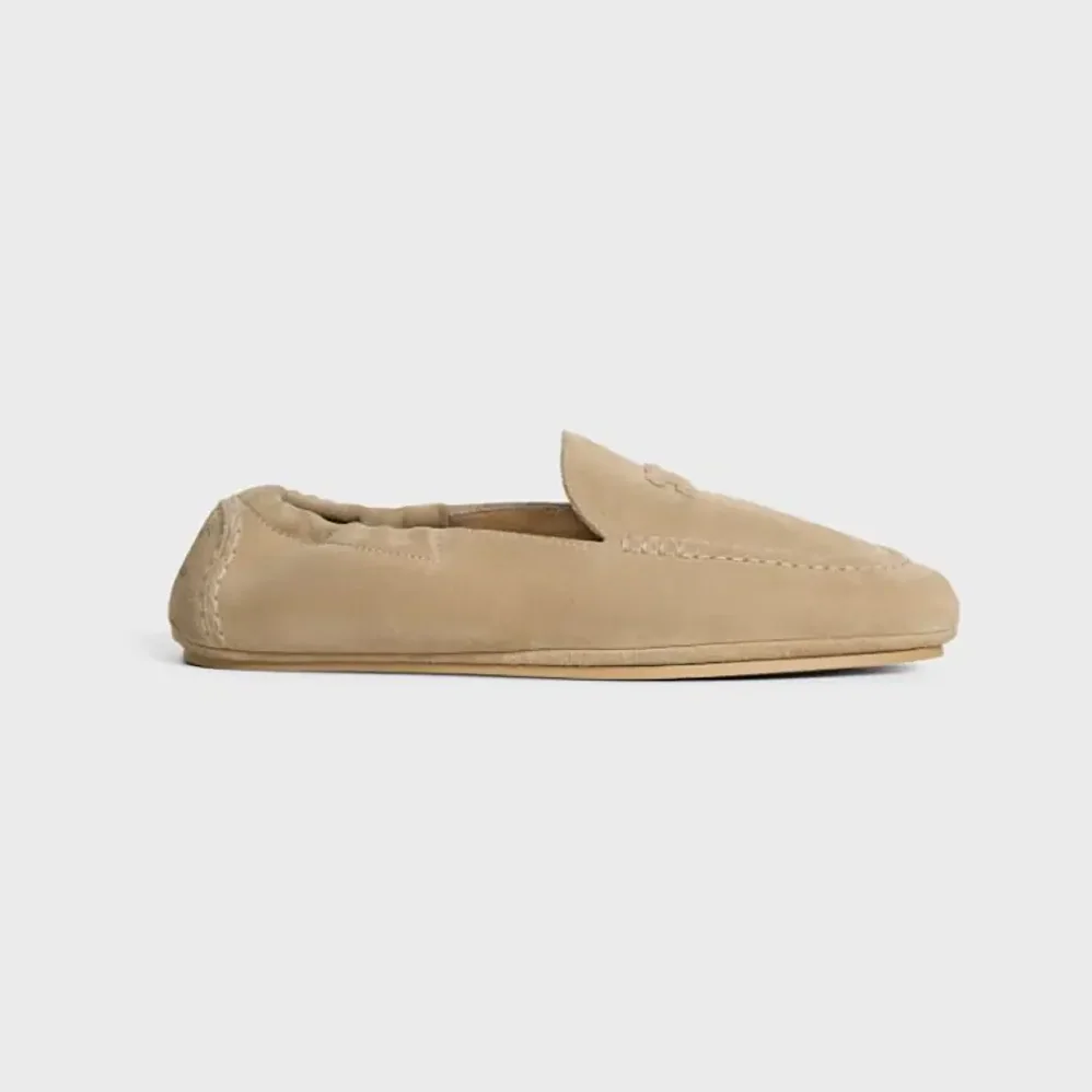 Celine Adam Loafer In Suede Calfskin for Unisex in Natural Celine Adam Loafer In Suede Calfskin for Unisex in Natural