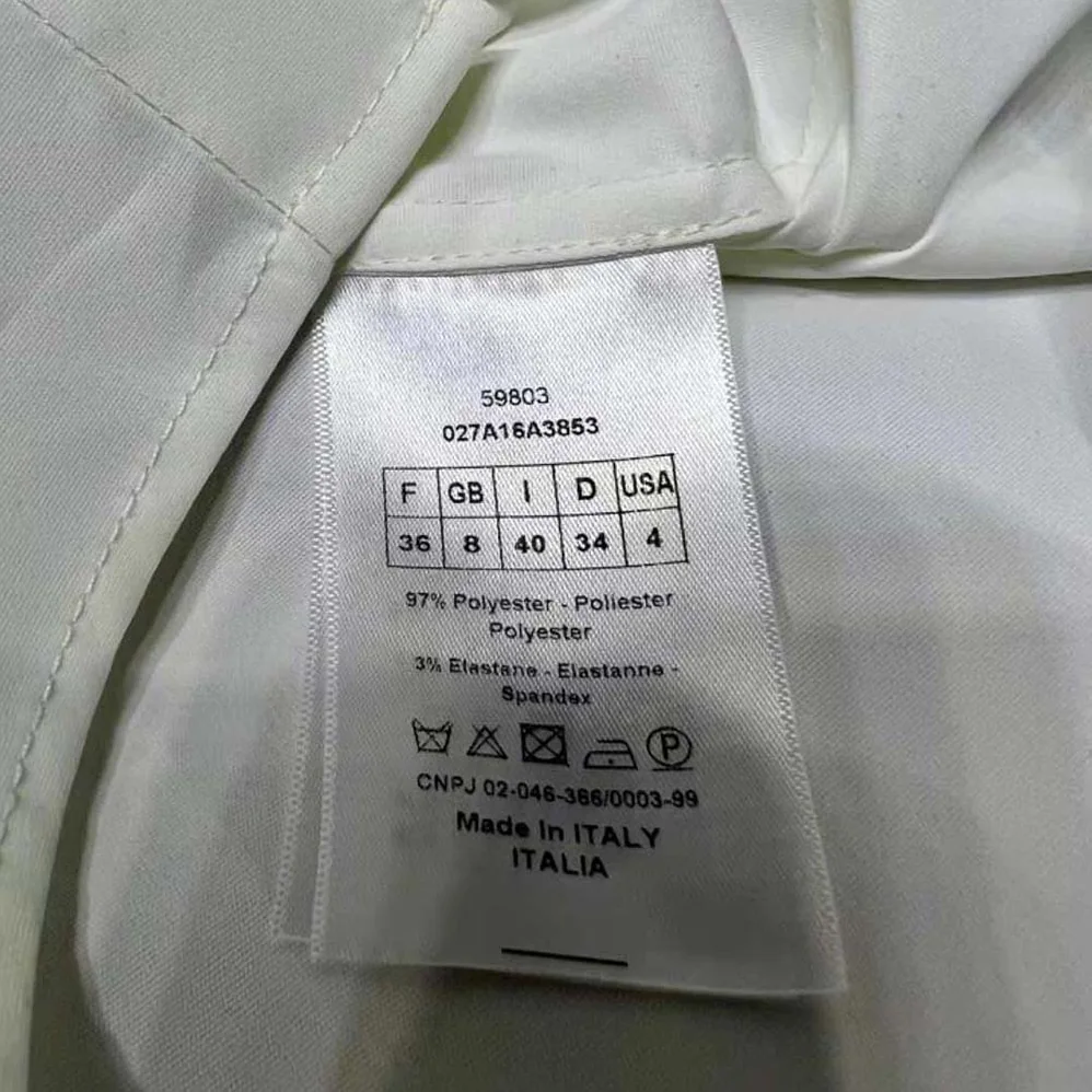 Dior Long Blouse Ecru Cotton Poplin and Silk with Dior Union Motif for Women