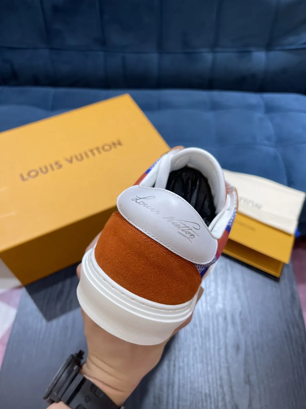 Louis Vuitton LV Ollie Richelieu Trainers Orange