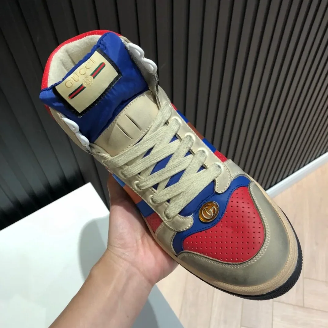 Gucci Screener High for Men in Top White Red Blue