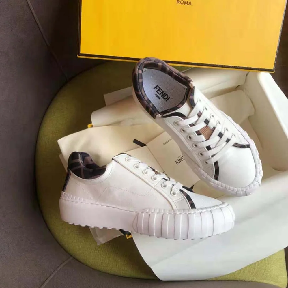 Fendi Force White Canvas and TPU Low for Women in Tops Fendi Force White Canvas and TPU Low for Women in Tops