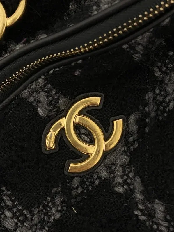 Chanel Maxi Hobo Bag in Black Gold Hardware