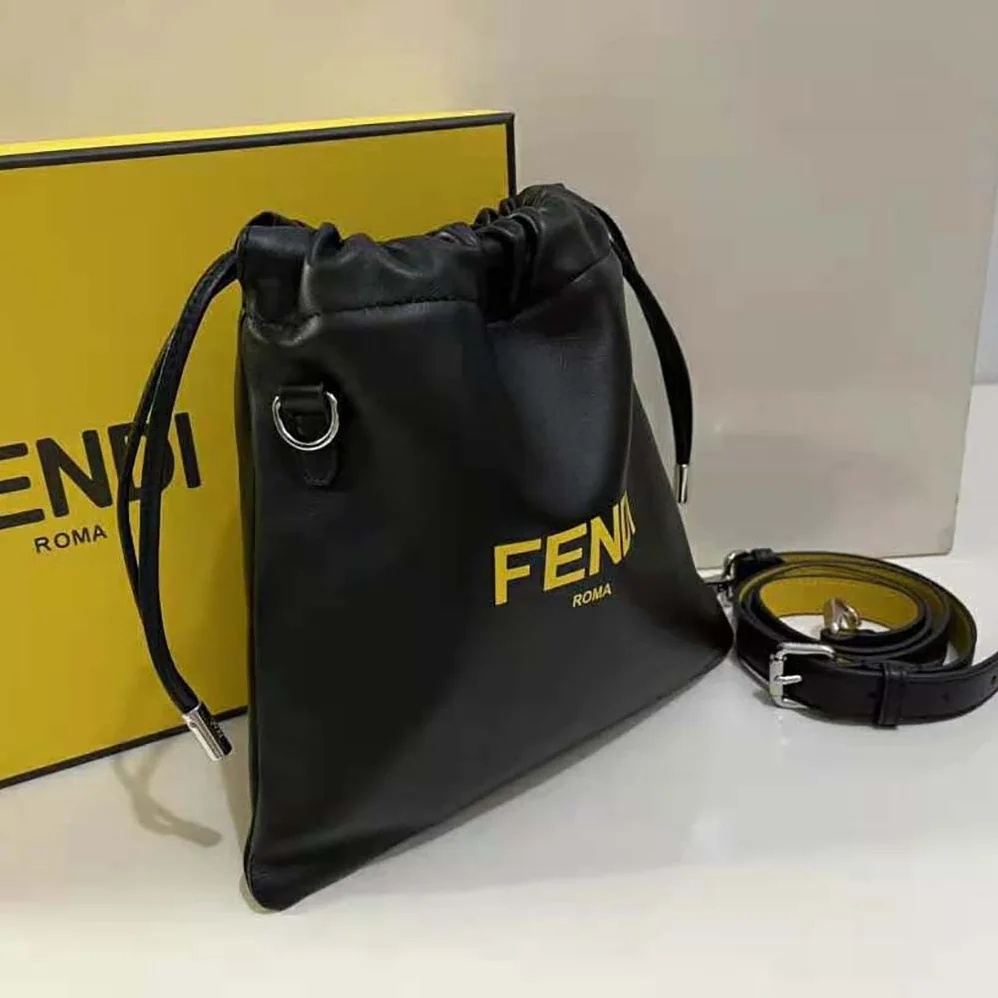 Fendi Pack Small Pouch Black Nappa Leather Bag for Men Fendi Pack Small Pouch Black Nappa Leather Bag for Men