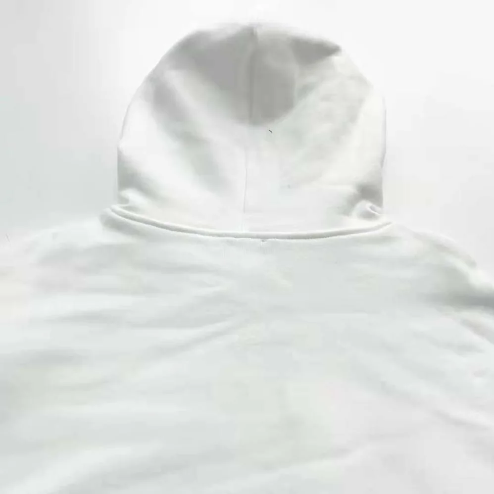 Balenciaga College Wide Fit Hoodie in off-white and Dark Blue Medium Fleece for Men Balenciaga College Wide Fit Hoodie in off-white and Dark Blue Medium Fleece for Men