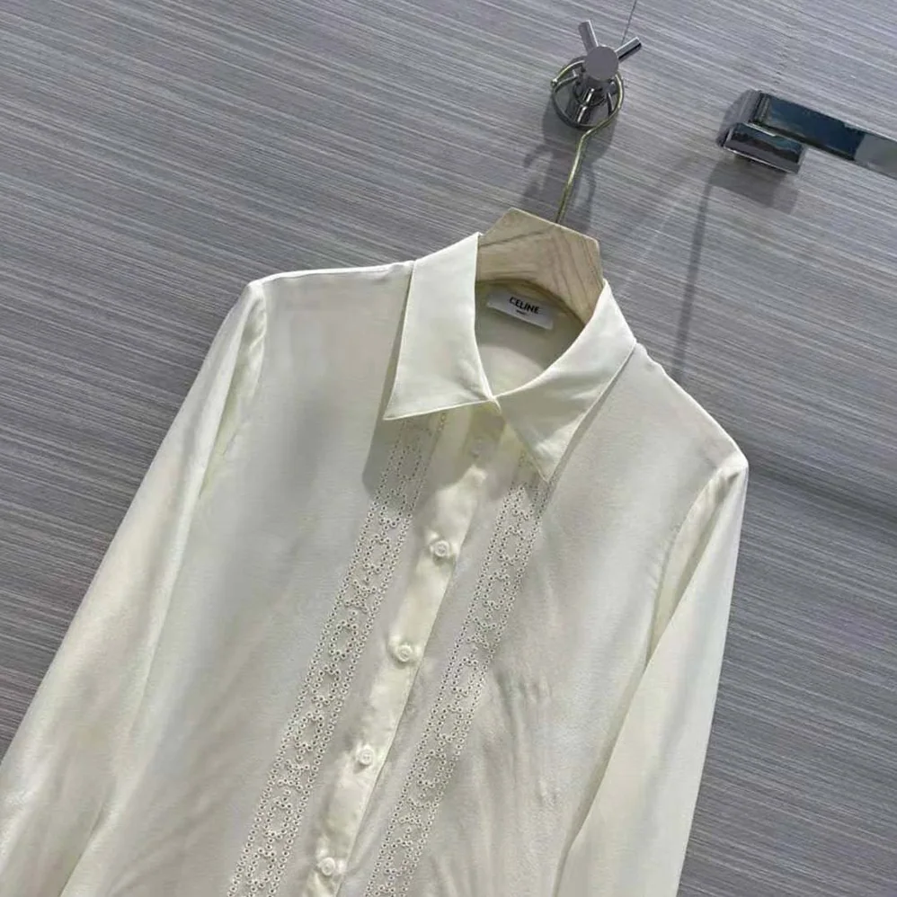 Celine Loose Shirt with Broderie Anglaise for Women