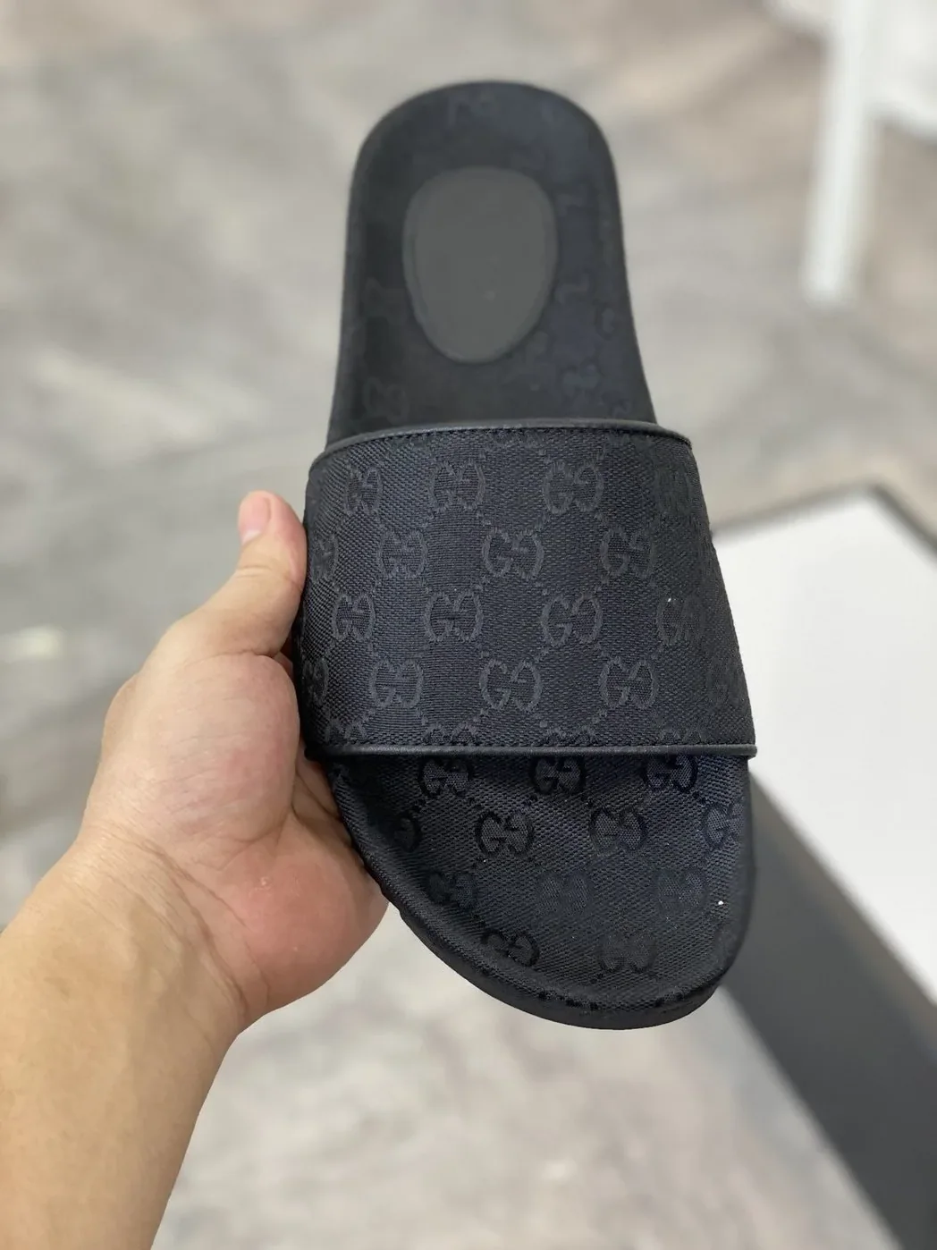 Gucci GG Slide Sandals Black for Men