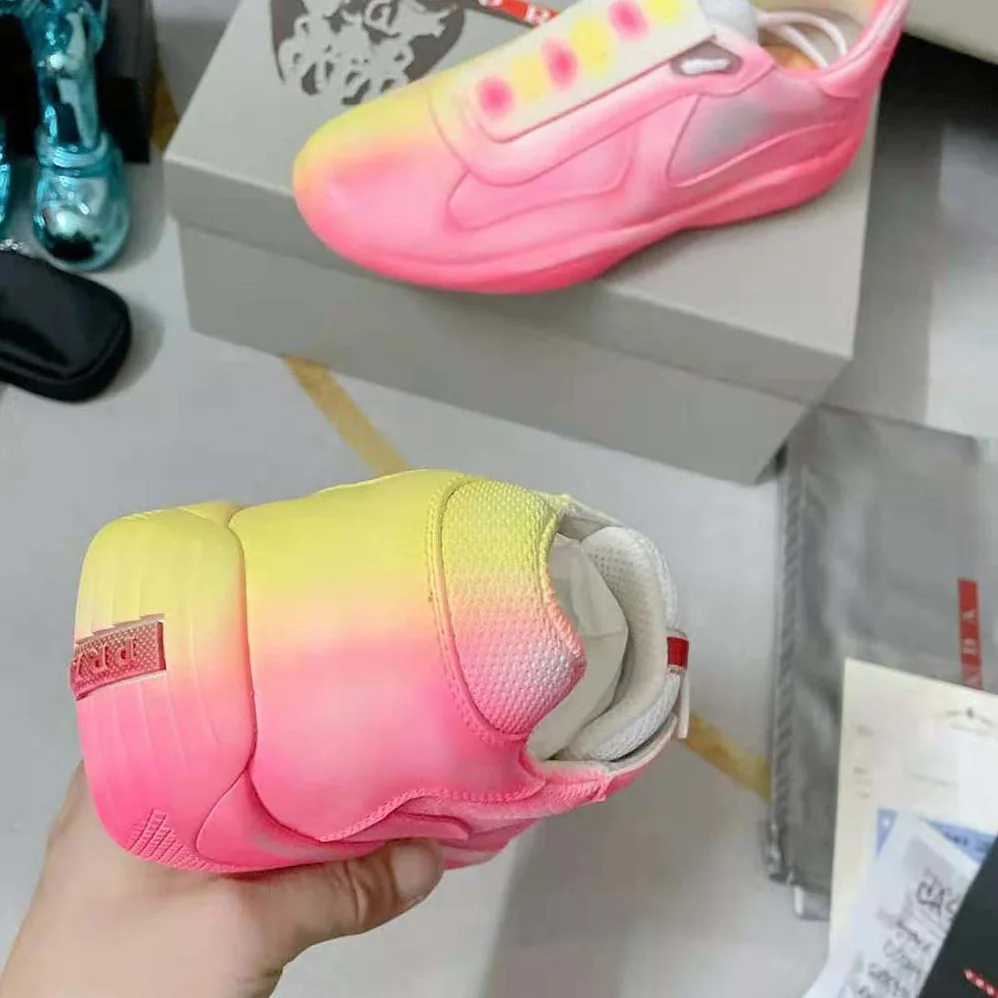 Prada Cass x Prada Americas Cup Rel3ase Sneakers for Unisex in Yellow