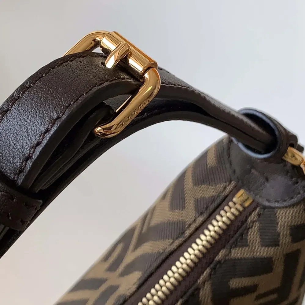 Fendi Fendigraphy Small Brown FF Jacquard Fabric Bag for Women Fendi Fendigraphy Small Brown FF Jacquard Fabric Bag for Women