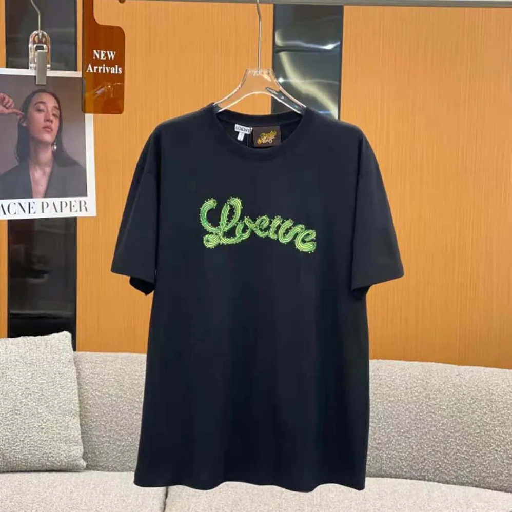 Loewe LOEWE Cactus T-shirt in Cotton for Women in Black Loewe LOEWE Cactus T-shirt in Cotton for Women in Black