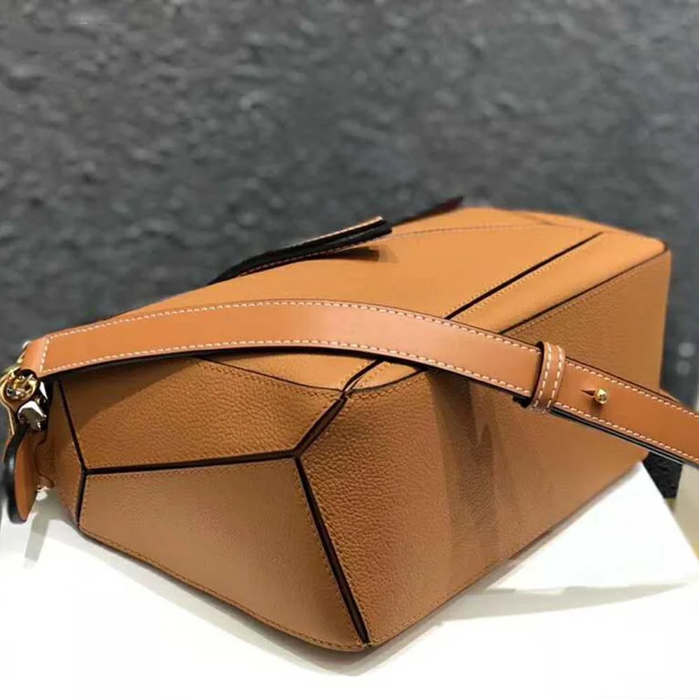 Loewe Puzzle Small Bag in Classic Calf Leather for Women in Brown