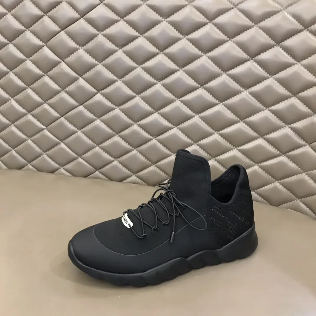 Fendi FD Technical Mesh High in Tops Sneakers Black Fendi FD Technical Mesh High in Tops Sneakers Black