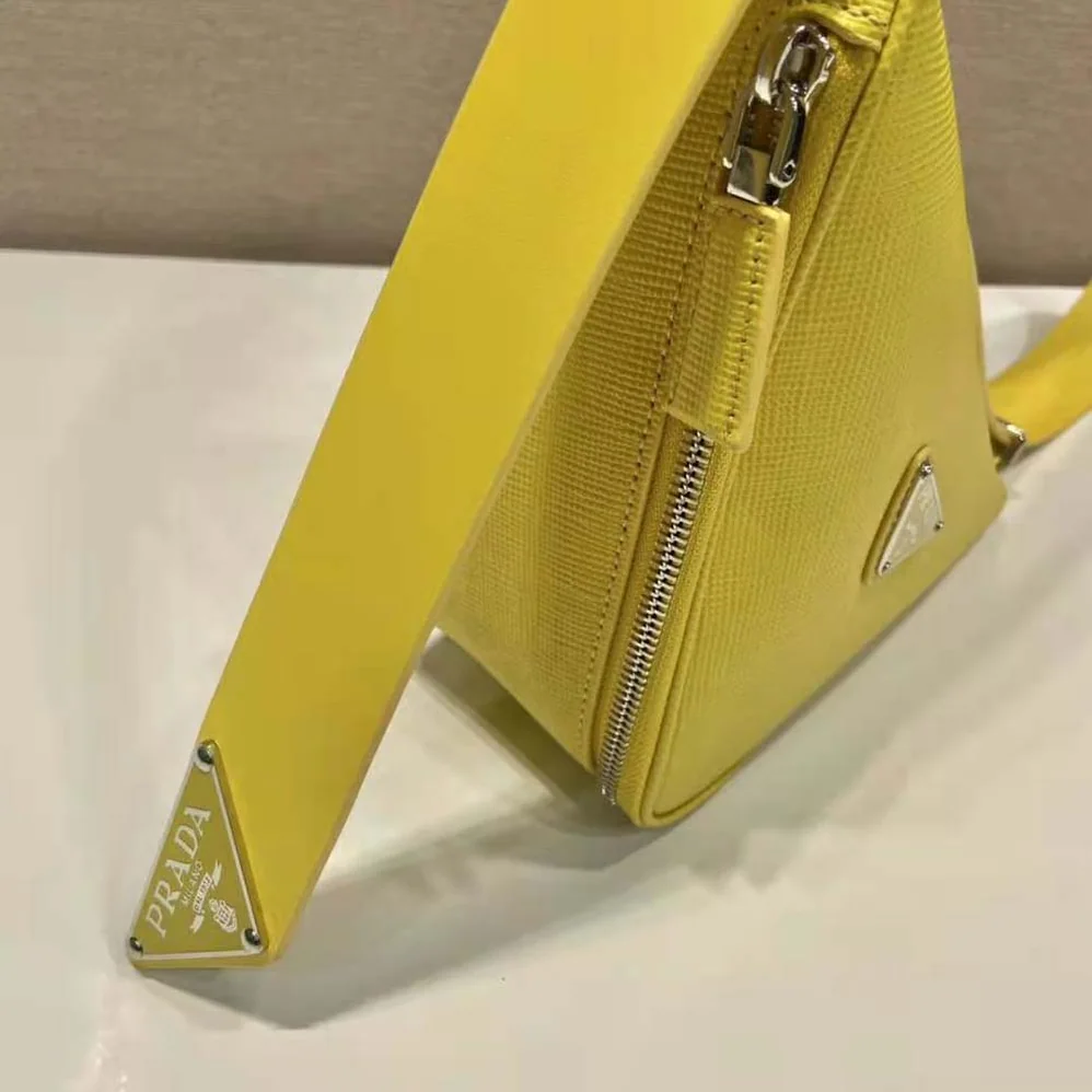 Prada Saffiano Leather Belt Bag for Unisex in Yellow Prada Saffiano Leather Belt Bag for Unisex in Yellow