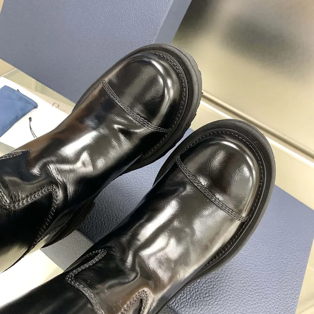 Dior Diorebel Boot Black Brushed Calfskin for Women