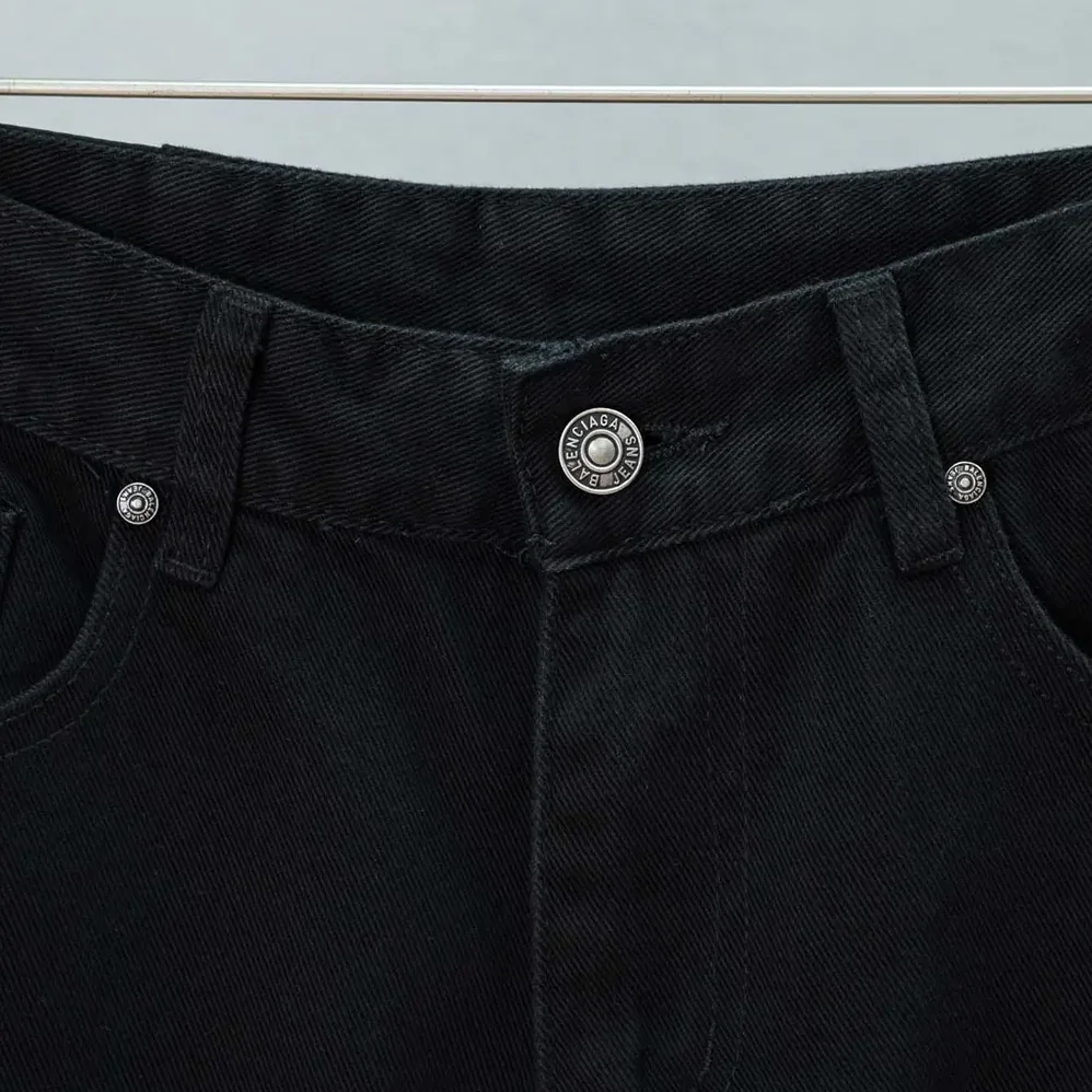 Balenciaga Flared Pants in Black Soft Hand Italian Denim for Women in Black