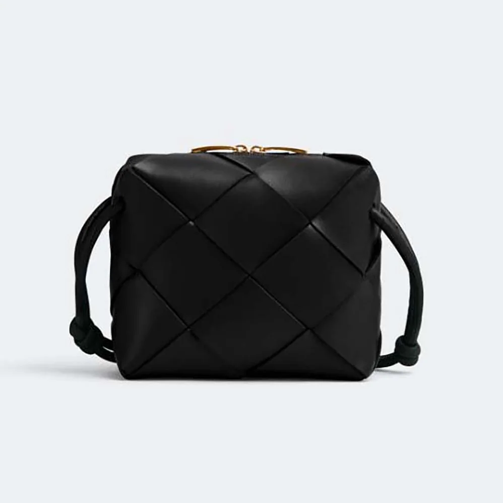 Bottega Veneta Mini Cassette Camera Bag for Women in Black Bottega Veneta Mini Cassette Camera Bag for Women in Black
