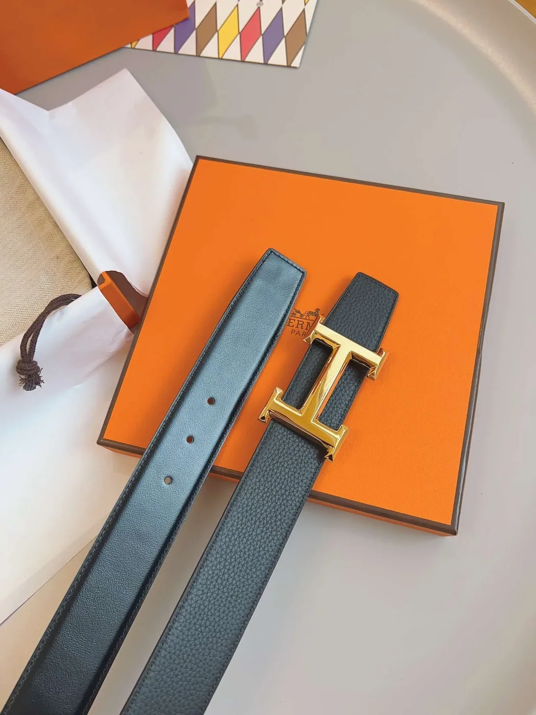 Hermes Constance Belt Buckle Black