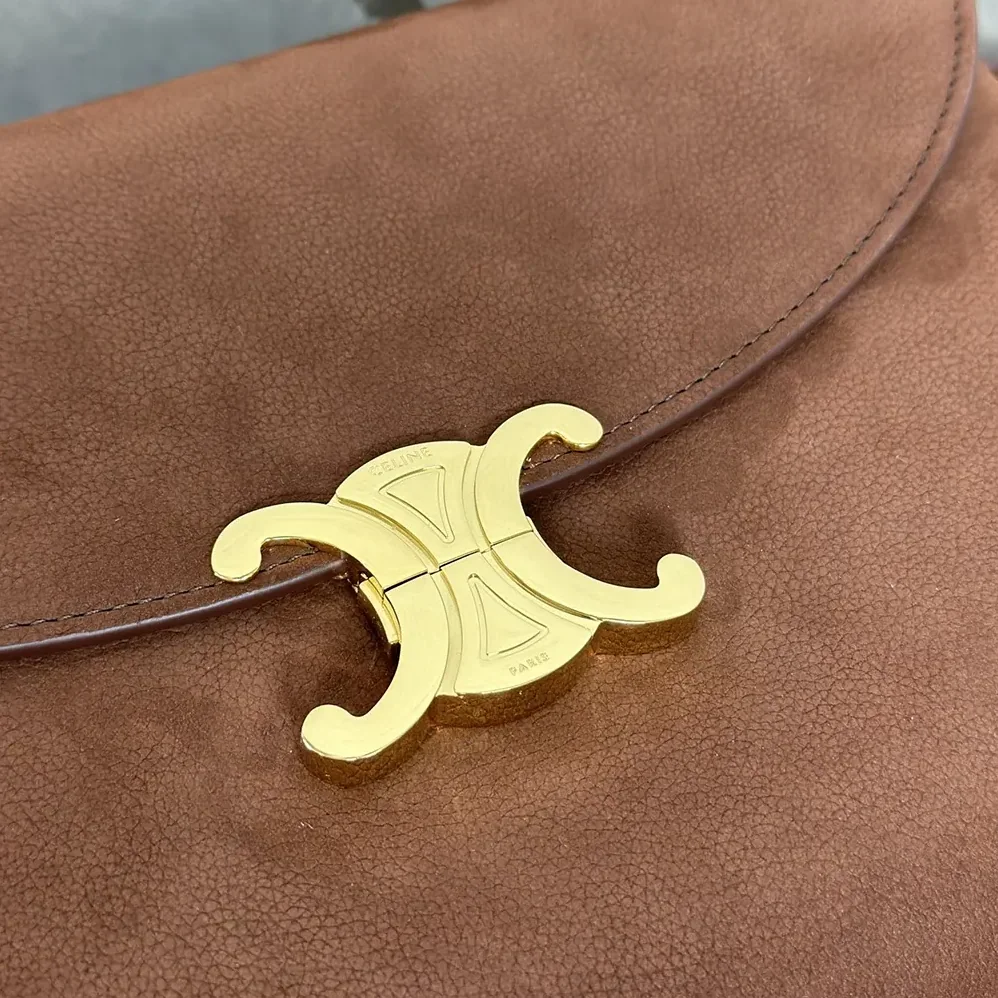 Celine Medium Nino Bag In Nubuck Calfskin for Women in Brown Celine Medium Nino Bag In Nubuck Calfskin for Women in Brown