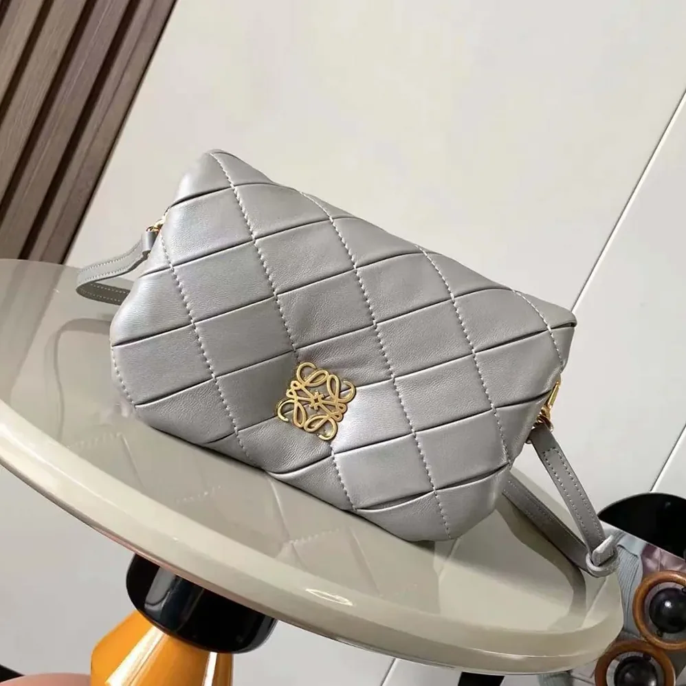 Loewe Mini Puffer Goya in Pleated Shiny Nappa Lambskin for Women