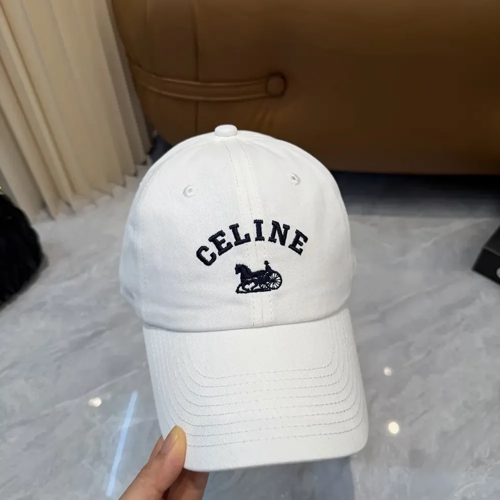 Celine Richelieu Cap In Cotton Twill for Women in White