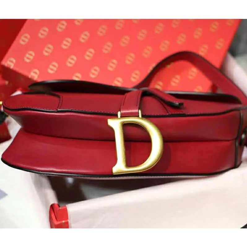 Dior Saddle Bag in Red Calfskin for Women